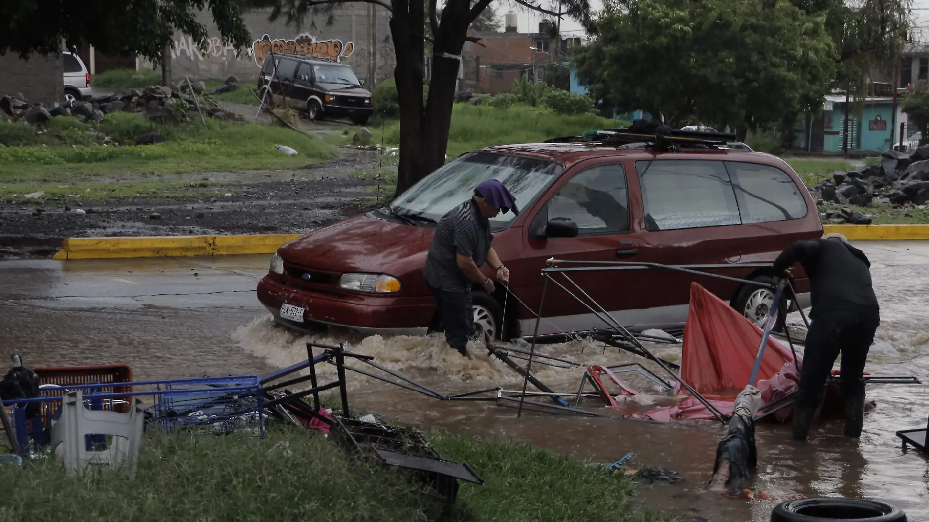 Personas afectadas por las lluvias